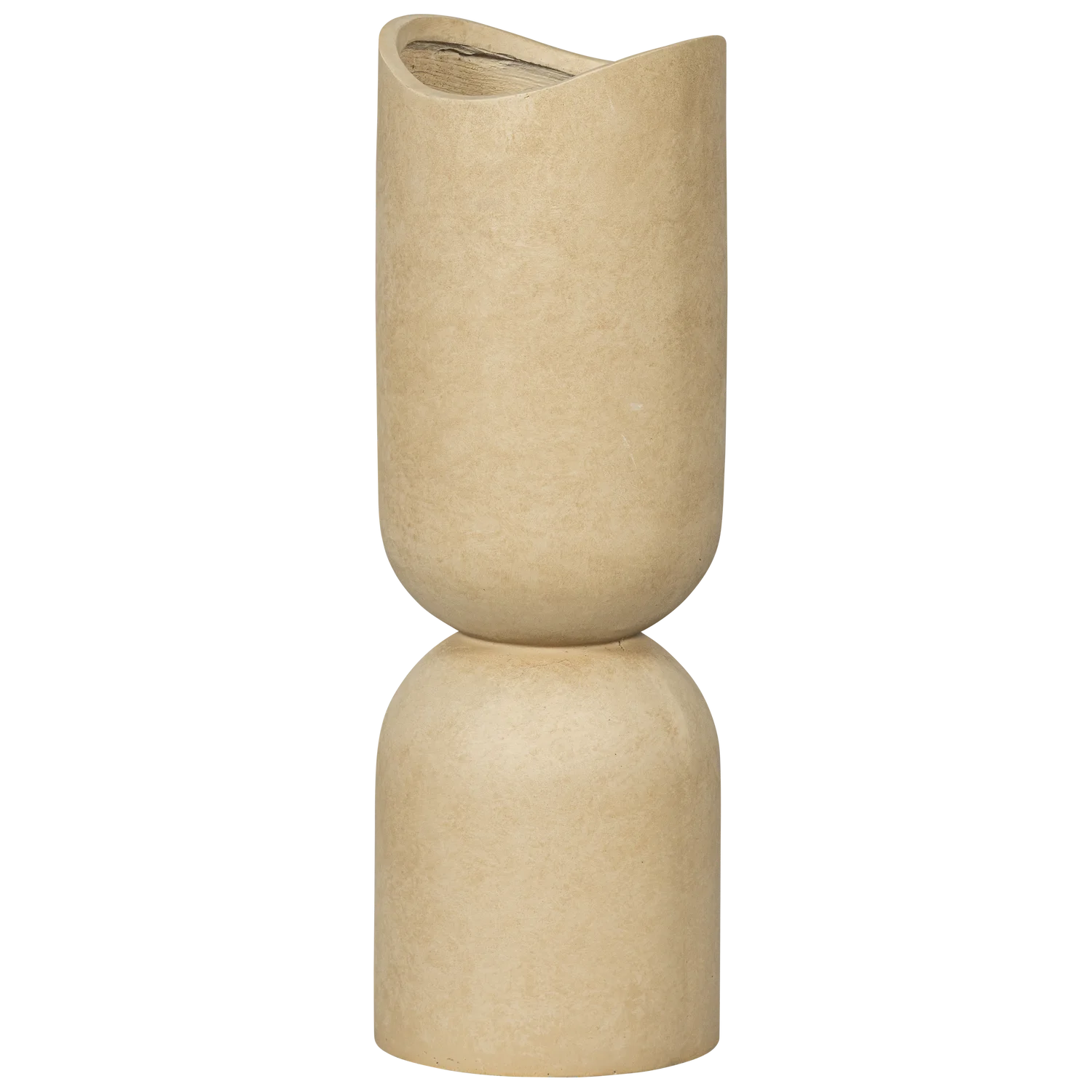 Mosi vaas/plantenpot fiber clay beige 75xØ25 cm