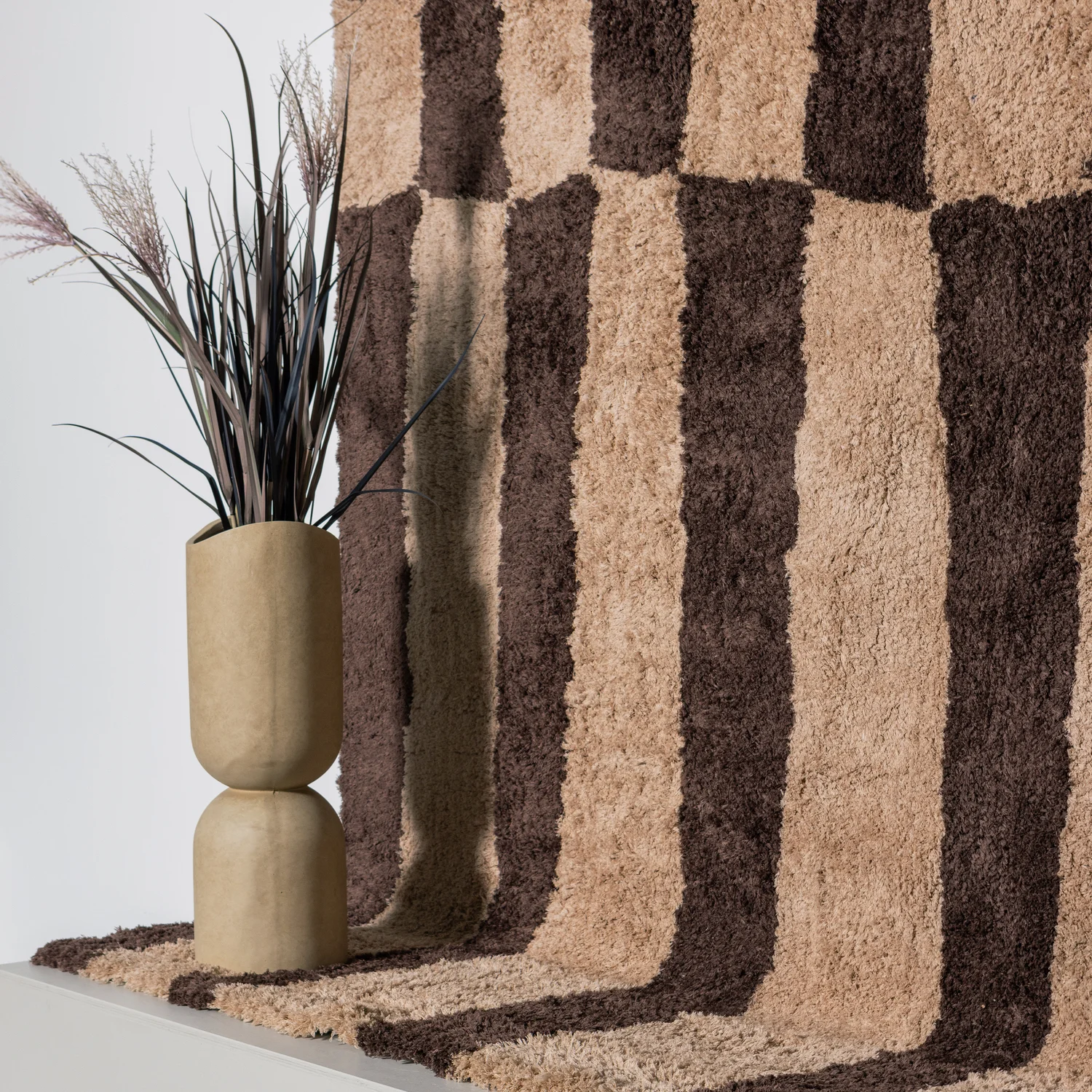 Mosi vaas/plantenpot fiber clay beige 75xØ25 cm - Image 2