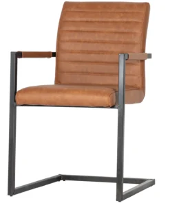 Bas eetkamerstoel pu cognac