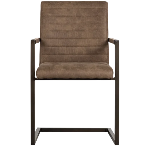 Bas eetkamerstoel leerlook taupe - Image 2