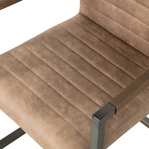 Bas eetkamerstoel leerlook taupe - Image 7