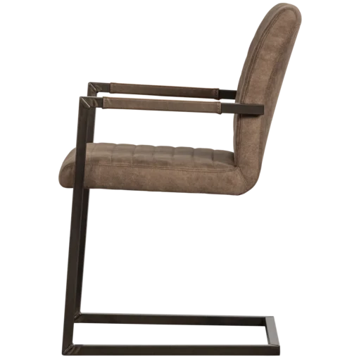 Bas eetkamerstoel leerlook taupe - Image 3