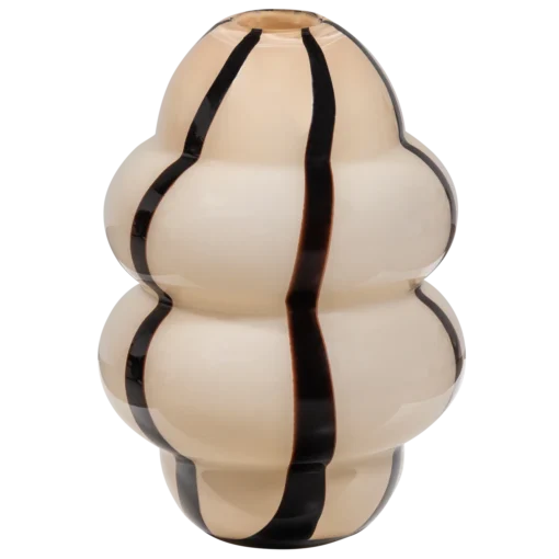 Kency vaas glas met streep naturel/zwart set v2 - Image 3