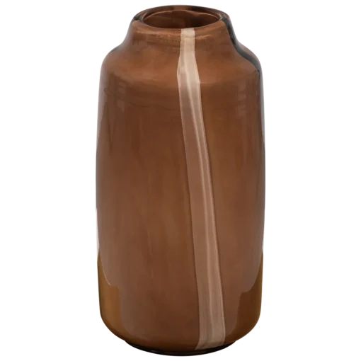Selena vaas glas met streep bruin set v2 - Image 4