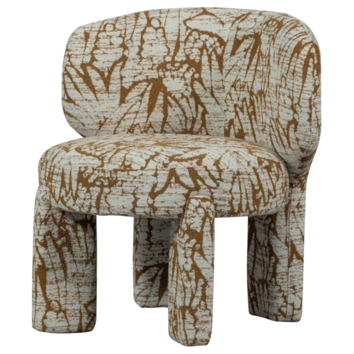 Upke fauteuil met dessin naturel/bruin