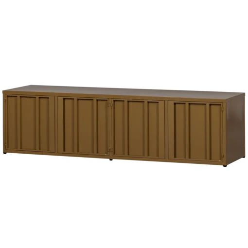 level tv meubel metaal honinggeel 44x160 cm