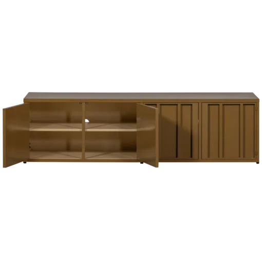 level tv meubel metaal honinggeel 44x160 cm - Image 5