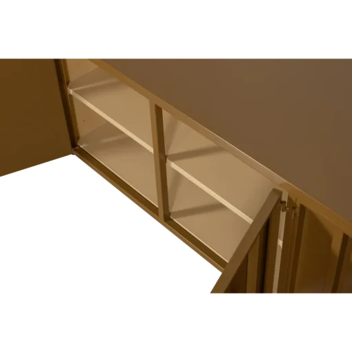 level tv meubel metaal honinggeel 44x160 cm - Image 3