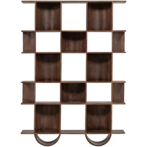 Sinne boekenkast hout walnoot 180x130cm - Image 6