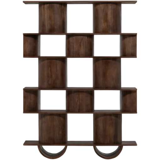 Sinne boekenkast hout walnoot 180x130cm - Image 3