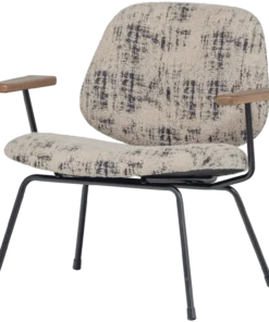 aure fauteuil chenille beige/zwart