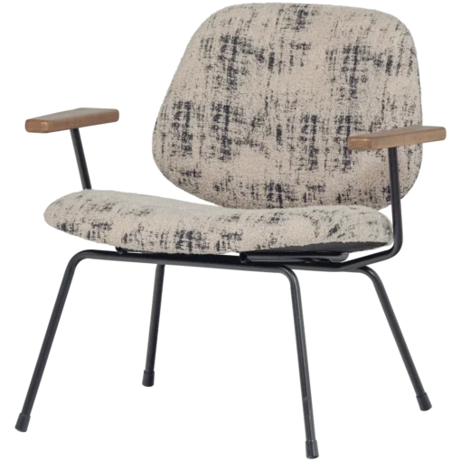 aure fauteuil chenille beige/zwart
