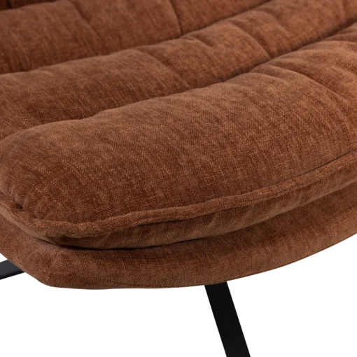 Kube draaifauteuil met hocker bruin - Image 7
