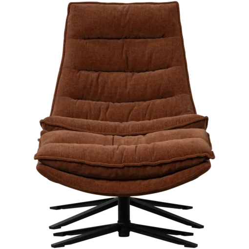 Kube draaifauteuil met hocker bruin - Image 6