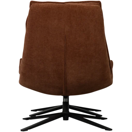 Kube draaifauteuil met hocker bruin - Image 4