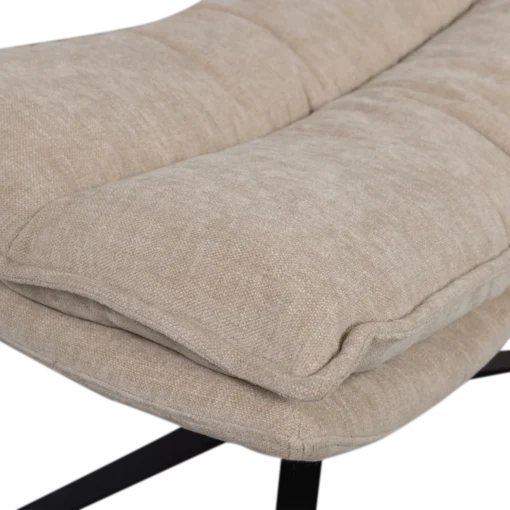 Kube draaifauteuil met hocker naturel - Image 6
