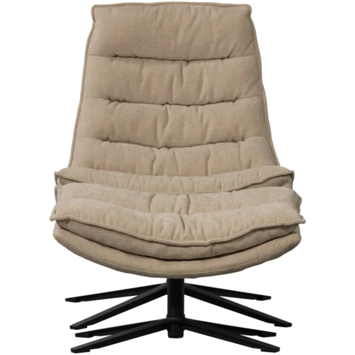 Kube draaifauteuil met hocker naturel - Image 5