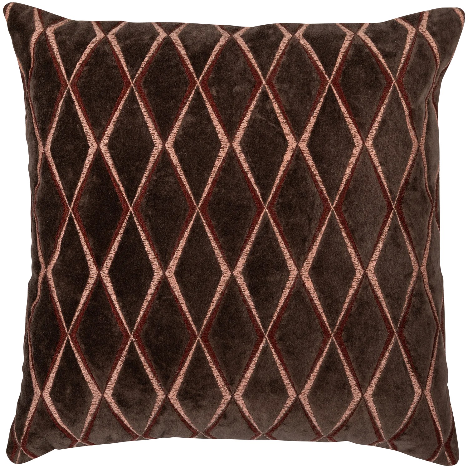 set v 3 - Aziz kussens velvet bruin/naturel - Image 4