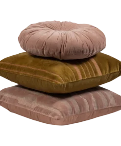 Feis kussens velvet rose/ naturel - set van 3