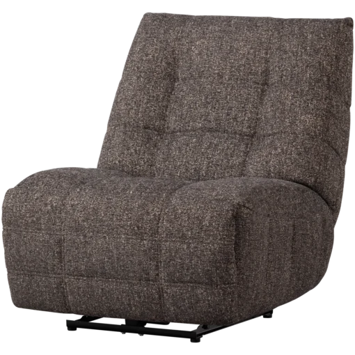 Hein relaxfauteuil elektisch melange antraciet/bruin