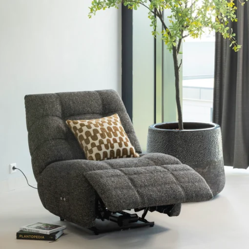 Hein relaxfauteuil elektisch melange antraciet/bruin - Image 2
