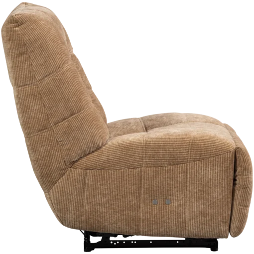Hein relaxfauteuil elektrisch geweven rib lichtbruin - Image 5