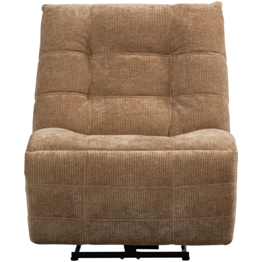 Hein relaxfauteuil elektrisch geweven rib lichtbruin - Image 4
