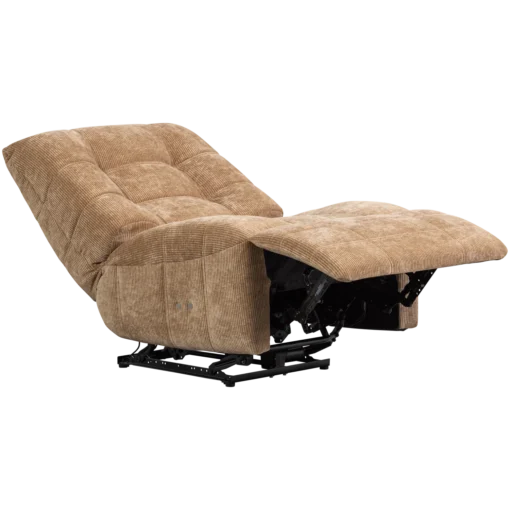 Hein relaxfauteuil elektrisch geweven rib lichtbruin - Image 3