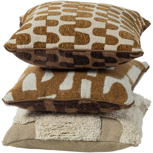 fayden kussens chenille bruin/naturel - set van 3 - Image 7