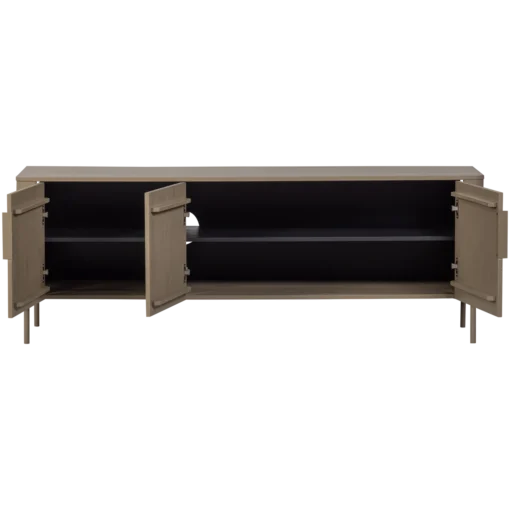 Gunnar tv meubel 154 cm grenen mud (FSC) - Image 5