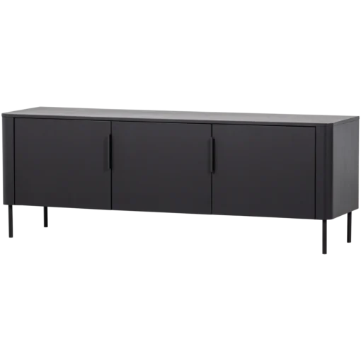 Gunnar tv meubel 154 cm grenen matzwart (FSC)