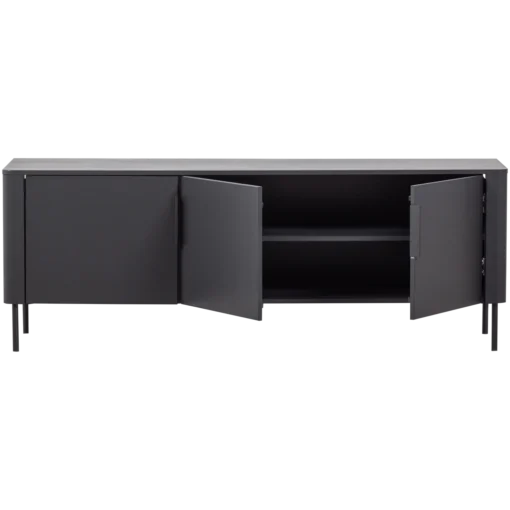 Gunnar tv meubel 154 cm grenen matzwart (FSC) - Image 5