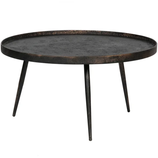 Bounds bijzettafel I hout/metaal antique goud 40Ø76 cm