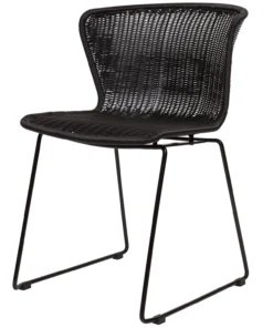 wings tuinstoel touw zwart - set van 2