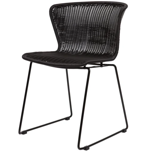 wings tuinstoel touw zwart - set van 2