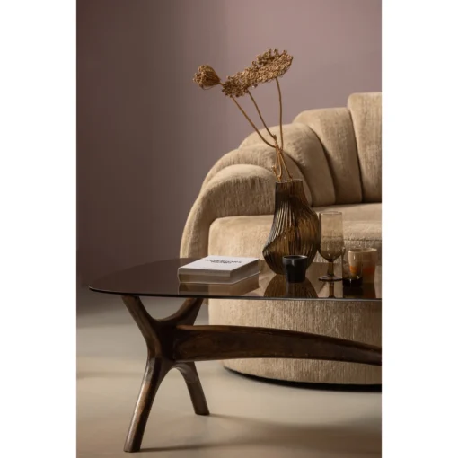 Flash salontafel mango hout/glas walnoot - Image 2
