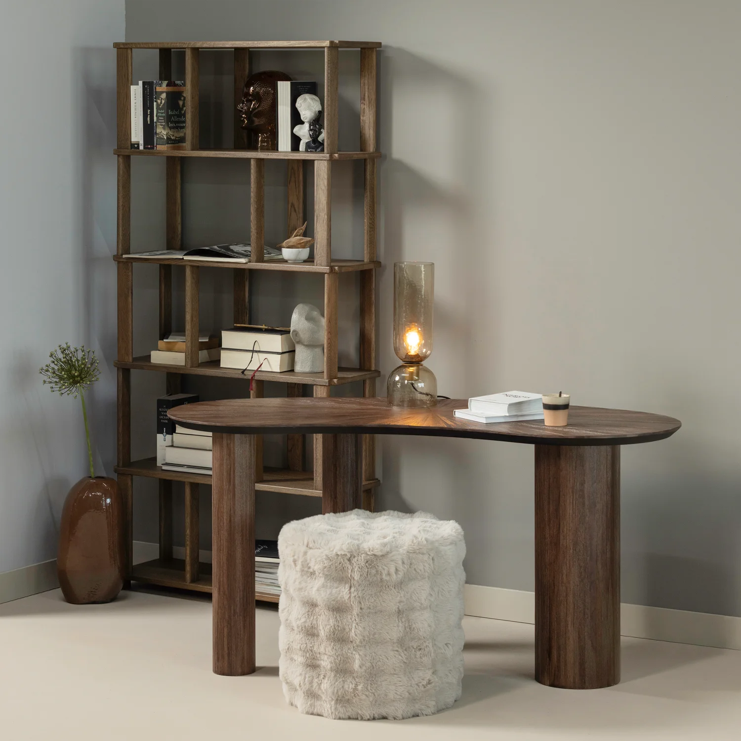 Riss boekenkast eikenhout naturel 186x90cm - Image 2