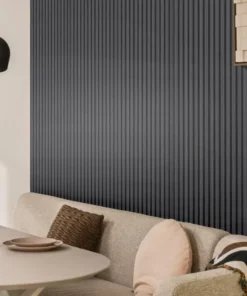 Silentlines lattenwand zwart eiken