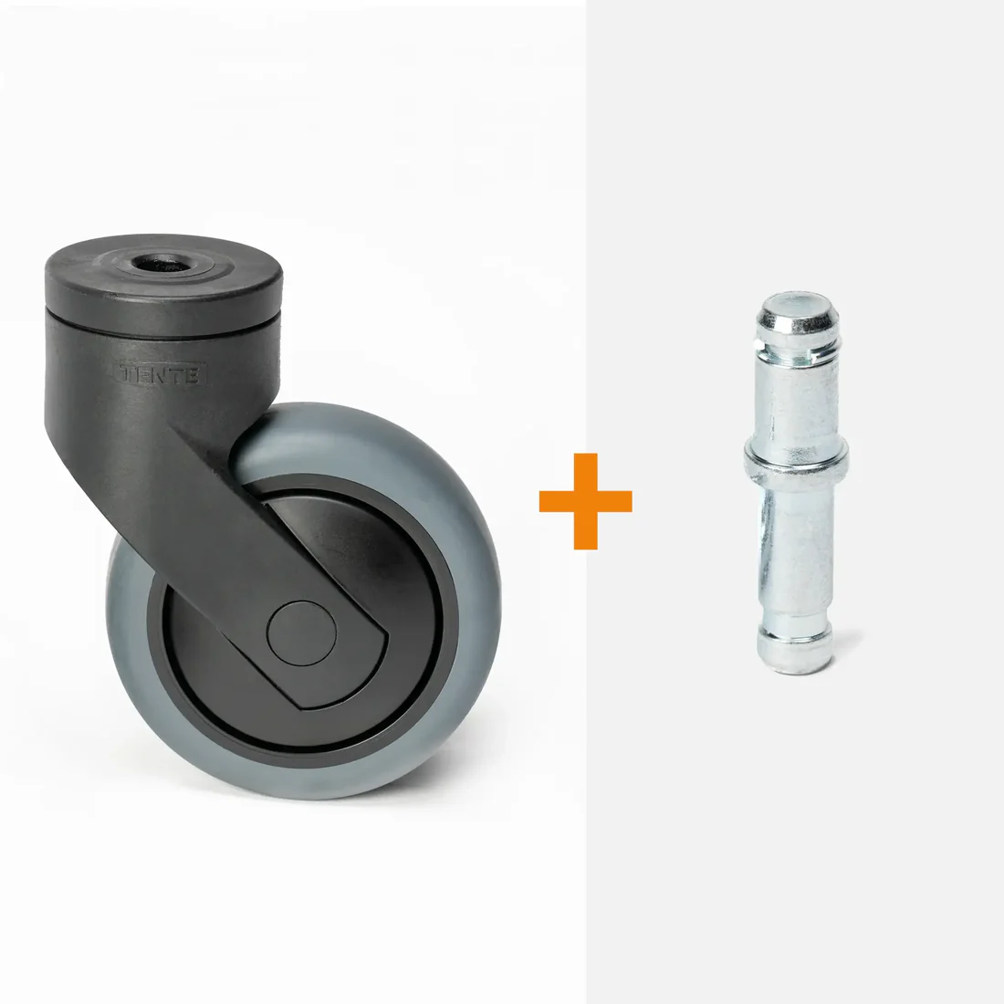 ScratchNoMore Design Zwenkwiel Zwart 75mm, stift met klemring 11 x 20 mm