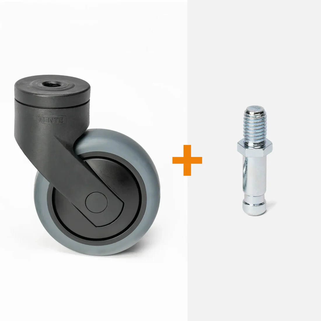 ScratchNoMore Design Zwenkwiel Zwart 75mm, schroefdraad stift m10 x 15mm