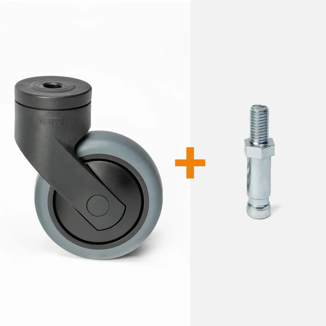 ScratchNoMore Design Zwenkwiel Zwart 75mm, schroefdraad stift m8 x 15mm