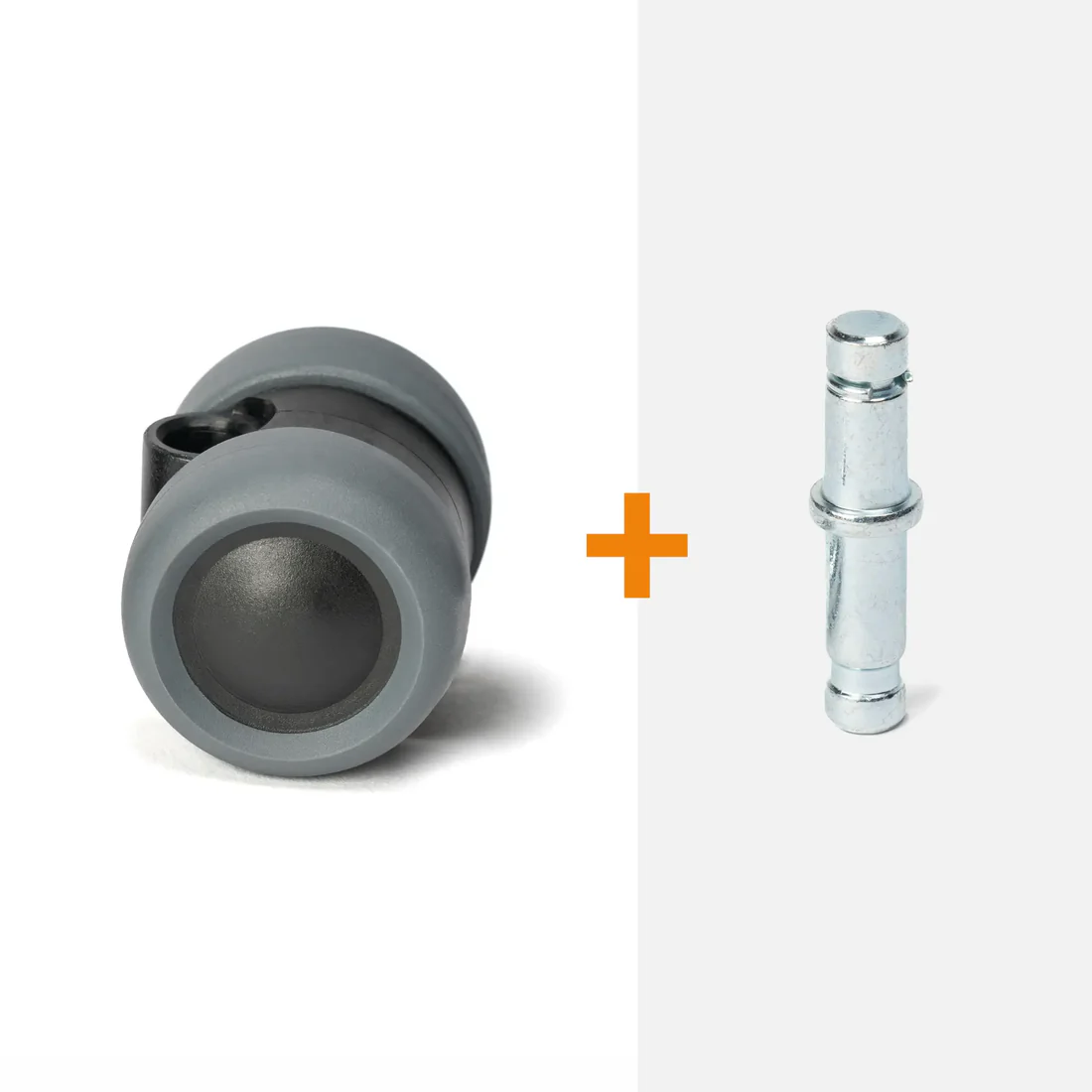 ScratchNoMore Zwenkwiel 40 mm zonder rem, stift met klemring 10 x 20 mm