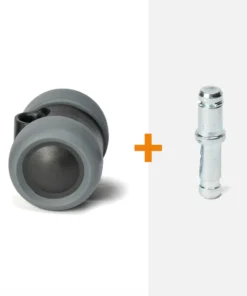 ScratchNoMore Zwenkwiel 40 mm zonder rem, stift met klemring 11 x 20 mm