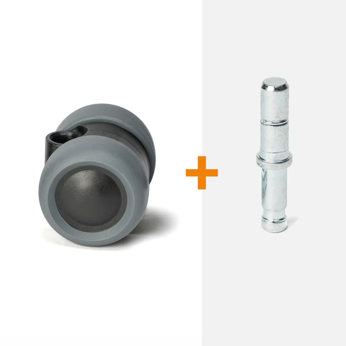 ScratchNoMore Zwenkwiel 40 mm zonder rem, stift met klemring 8 x 24 mm