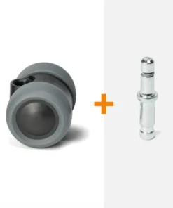 ScratchNoMore Zwenkwiel 40 mm zonder rem, stift met klemring 9 x 24 mm