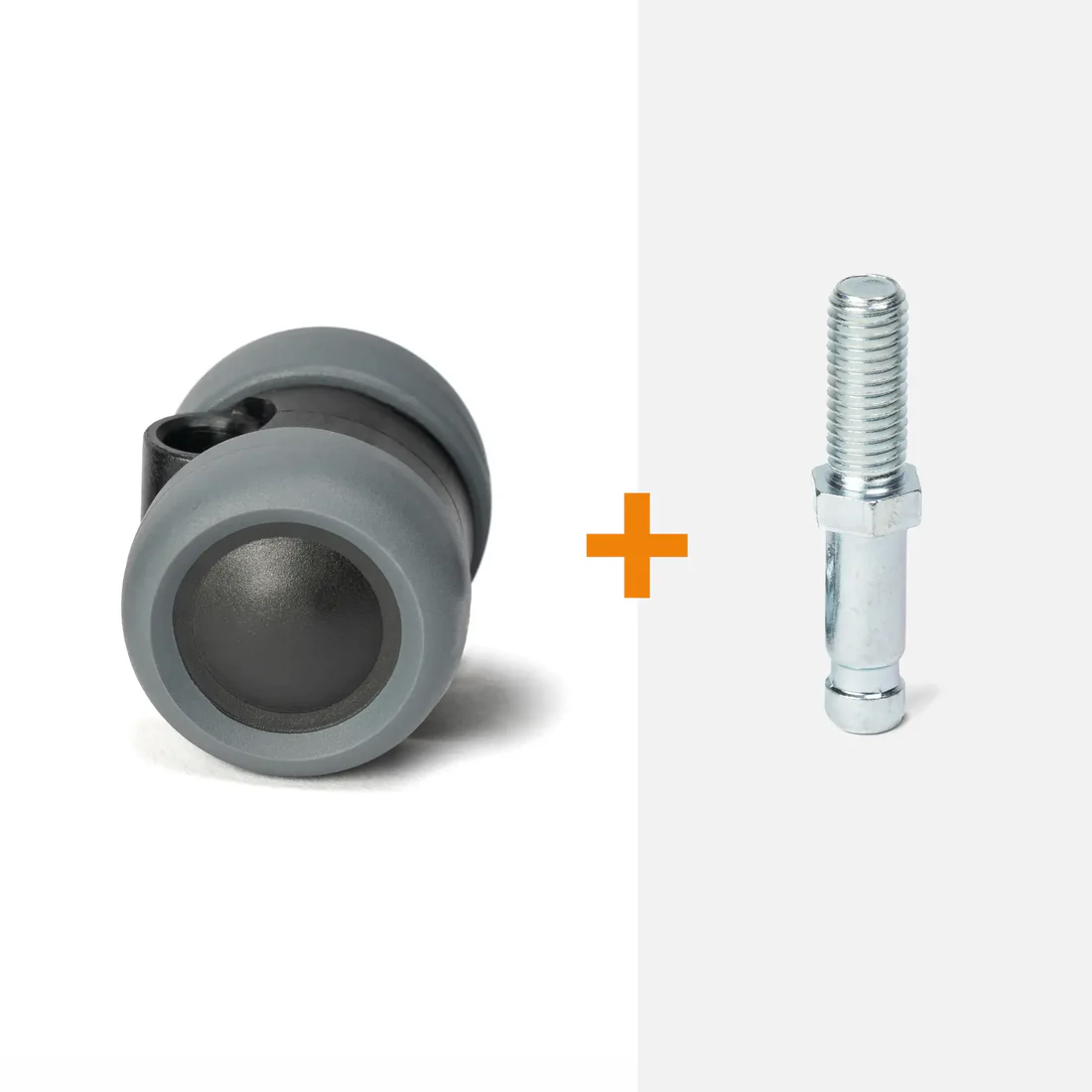 ScratchNoMore Zwenkwiel 40 mm zonder rem, stift met schroefdraad M10 x 25mm