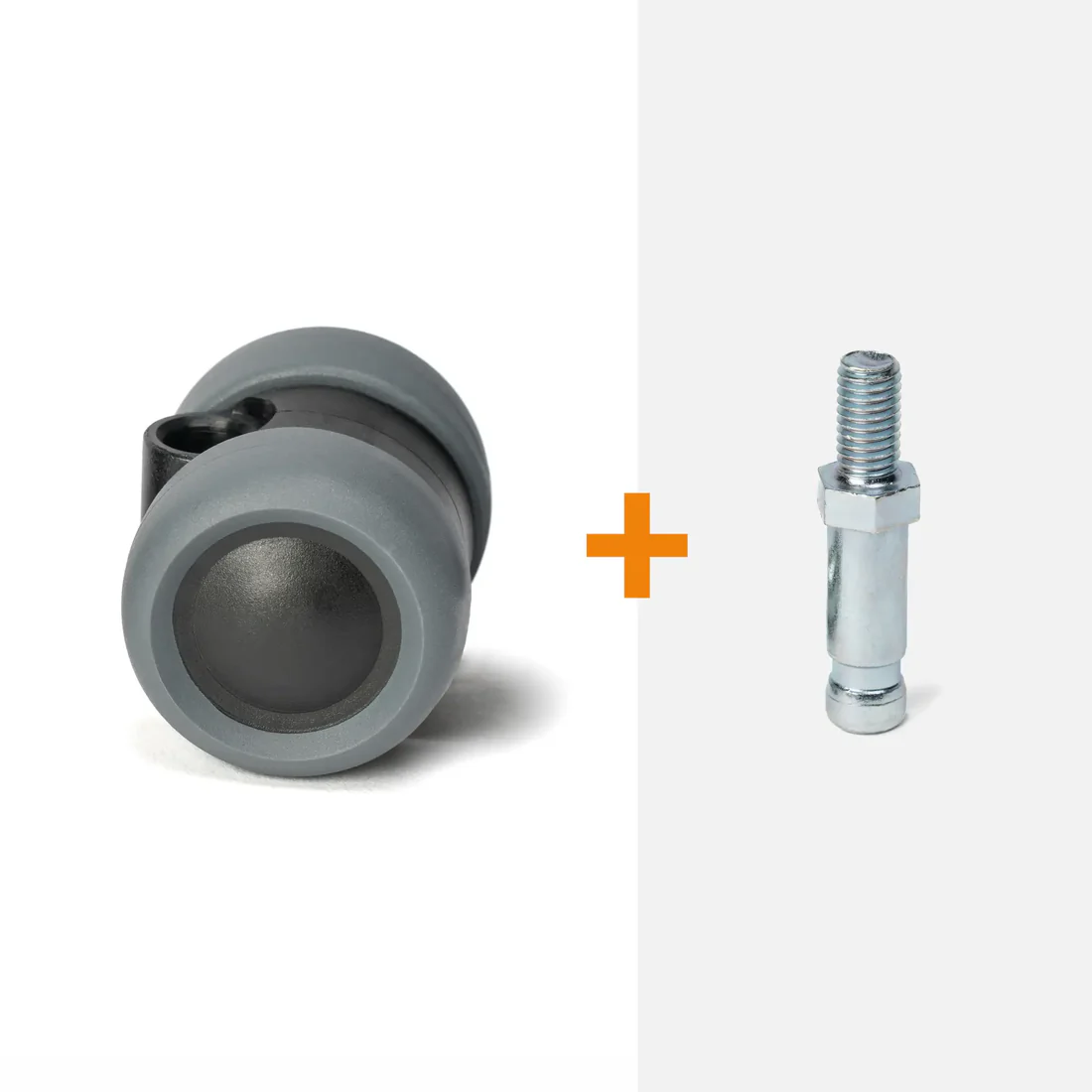 ScratchNoMore Zwenkwiel 40 mm zonder rem, stift met schroefdraad M8 x 15mm