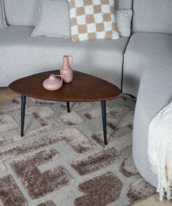 Vloerkleed Liana Bruin Rond ø160 cm