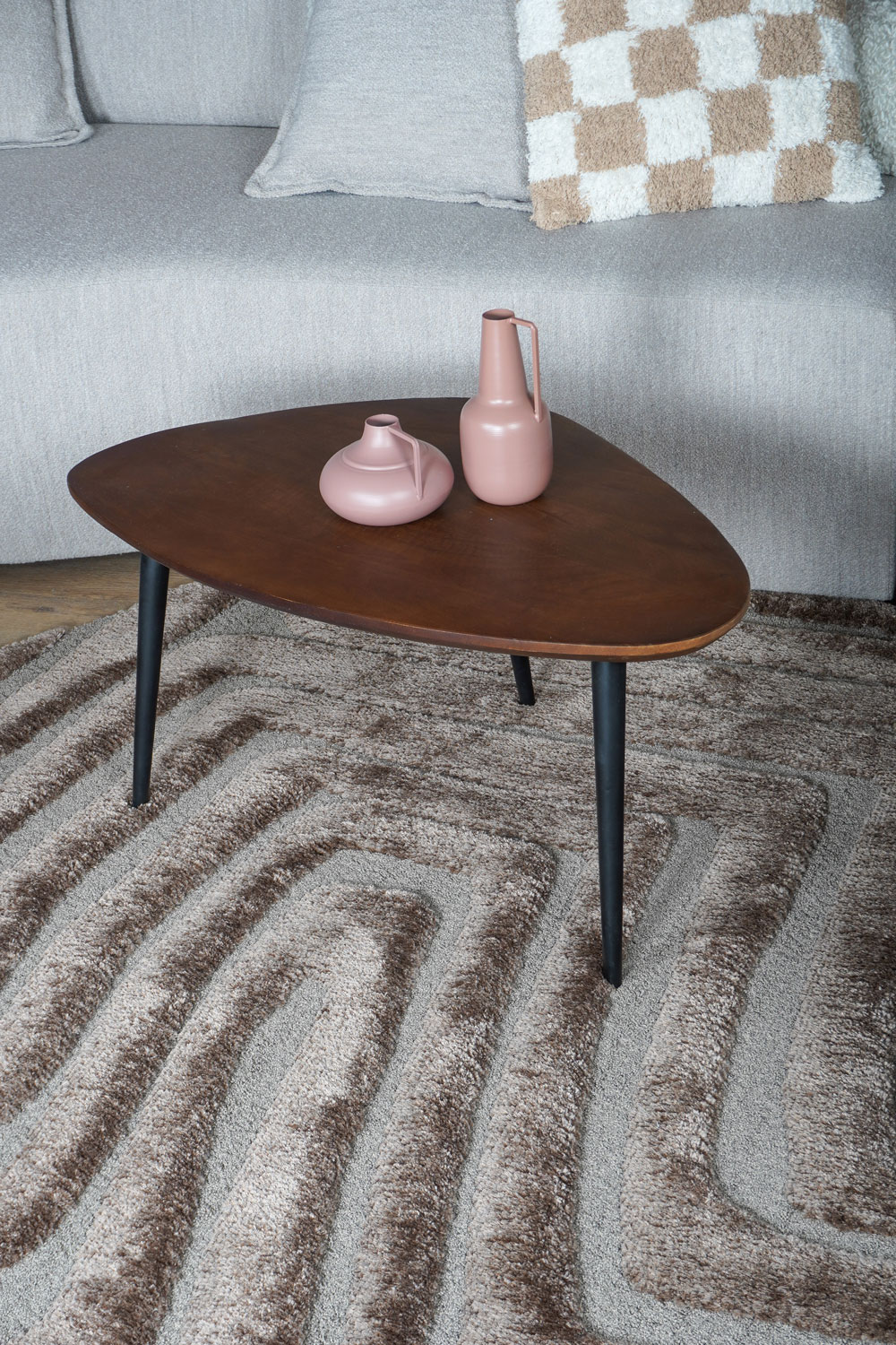 Vloerkleed Lima Bruin Rond ø160 cm