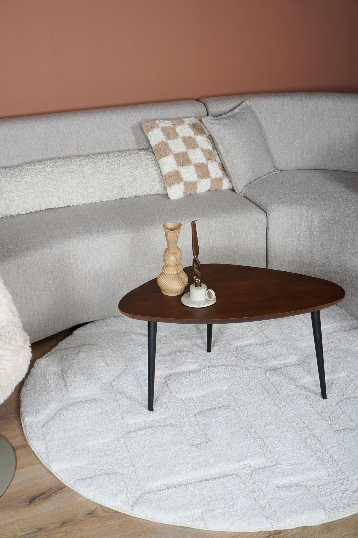 Vloerkleed Liana Creme Rond ø160 cm